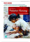 TEST BANK &mdash; Principles of Pediatric Nursing&colon; Caring for Children&comma; 8th Edition &mdash; Kay Cowen&comma; Laura Wisely&comma; Robin Dawson&comma; Jane W&period; Ball&comma; Ruth C&period; Bindler &vert; All Chapters &vert; Latest Edition 