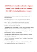 NUR210 Exam 3 Transition to Practice-Capstone Review &vert; Fortis College &vert; 2026&sol;2027 Updated &vert; 400&plus; Q&A with Verified Solutions &vert; Grade A&plus;