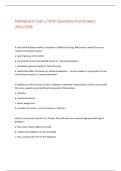 Pathopharm Exam 2 With QuesƟons And Answers 2025&sol;2026