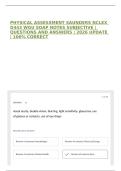 PHYSICAL ASSESSMENT SAUNDERS NCLEX D443 WGU SOAP NOTES SUBJECTIVE &vert; QUESTIONS AND ANSWERS &vert; 2026 UPDATE &vert; 100&percnt; CORRECT