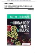 Test Bank - The Human Body in Health & Disease 7th Edition &lpar;Patton&comma; 2018&rpar; Chapter 1-25 &vert;  All Chapters