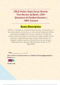 FDLE Police State Exam Review Test Review Q-Bank &vert; 235&plus; Questions & Verified Answers &vert; 100&percnt; Correct 
