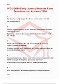 WGU-D669 Early Literacy Methods Exam Questions and Answers 2026