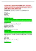 Intellectual Property Practice Questions with Correct Answers