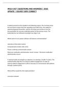 WGU C427 &vert;QUESTIONS AND ANSWERS &vert; 2026 UPDATE &vert; SOLVED 100&percnt; CORRECT