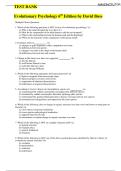 Evolutionary Psychology &ndash; 6th Edition by David M&period; Buss &ndash; Complete Test Bank &comma; All Chapters 