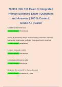 Bundle for NU 110 &sol; NU110 Exam 1 &vert; Integrated Human Sciences Exam&vert; Questions & Answers &vert; 100 &percnt; Verified & graded A&plus; &vert; Grade A Galen