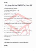 Early Literacy Methods&ndash;WGU D669 Part 2 Exam 2026