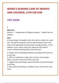 Wong&rsquo;s Pediatric Nursing Test Bank &lpar;12th Edition&rpar; &vert; Hockenberry &vert; NCLEX-Style Pediatric