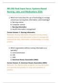 NR-330 Final Exam Study Guide 2026 &ndash; Systems-Based Nursing&comma; Labs & Medications