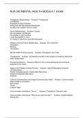 NUR 250 MENTAL HEALTH MODULE 1 EXAM