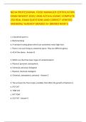 NEHA PROFESSIONAL FOOD MANAGER CERTIFICATION  EXAM NEWEST 2025&sol; 2026 ACTUAL EXAM&vert; COMPLETE  250 REAL EXAM QUESTIONS AND CORRECT VERIFIED  ANSWERS&sol; ALREADY GRADED A&plus; &lpar;BRAND NEW&excl;&excl;&rpar;