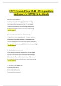 EMT Exam 6 &lpar;Chapters 33&ndash;41 JBL&rpar; &vert; Verified Questions & Correct Detailed Answers &vert; 2025&sol;2026 A&plus; Grade