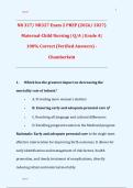 STUDY PACK FOR NR 327 Exam 2 COMPILATION &lpar;2026&sol; 2027&rpar; Maternal-Child Nursing &vert; Q&sol;A &vert; Grade A&vert;