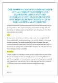 COB 300 OPERATIONS EXAM 2026&sol;2027 WITH  ACTUAL CORRECT QUESTIONS AND  VERIFIED DETAILED ANSWERS  &vert;CURRENTLY TESTING QUESTIONS AND  SOLUTIONS&vert;ALREADY GRADED A&plus; &vert;JUST  RELEASED&excl;&excl;&vert;GUARANTEED PASS 