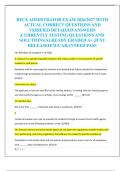RFCE ADMISTRATOR EXAM 2026&sol;2027 WITH  ACTUAL CORRECT QUESTIONS AND  VERIFIED DETAILED ANSWERS  &vert;CURRENTLY TESTING QUESTIONS AND  SOLUTIONS&vert;ALREADY GRADED A&plus; &vert;JUST  RELEASED&excl;&excl;&vert;GUARANTEED PASS 