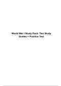 World War One Study Packet