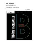 Test Bank for International Business 3rd Edition by Shad Morris&comma; James Oldroyd&vert; All Chapters Covered&vert; Latest 2026