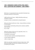 C202 - MANAGING HUMAN CAPITAL FINAL EXAM &vert; WGU &vert; QUESTIONS AND ANSWERS &vert; 100&percnt; CORRECT