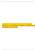 Sophia ACC 201 Milestone 2 Retake Exam Actual Questions and Revised Answers southern New Hampshire University&period;pdf