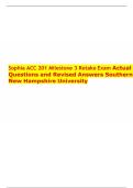 Sophia ACC 201 Milestone 3 Retake Exam Actual Questions and Revised Answers Southern New Hampshire University&period;pdf