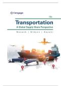 TEST BANK FOR Transportation&colon; A Global Supply Chain Perspective 10th Edition by Robert Novack&comma; Brian Gibson&comma; Yoshinori Suzuki ISBN&colon;978-0357908549 COMPLETE GUIDE ALL CHAPTERS COVERED 100&percnt; VERIFIED A&plus; GRADE ASSURED&excl;&excl;&excl;&excl;&excl;&excl;NEW LATEST UPDATE&excl;&excl;&excl;&excl;&excl;&excl;
