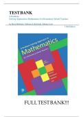 A Problem Solving Approach to Mathematics for Elementary School Teachers 13th Edition Test Bank &vert; Billstein&comma; Libeskind & Lott &ndash; 2025 Math Education Practice Q&A