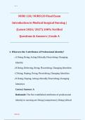 NURS 120&sol; NURS120 Final Exam  Introduction to Medical Surgical Nursing &vert;   &lpar;Latest 2026&sol; 2027&rpar; 100&percnt; Verified  Questions & Answers &vert; Grade A 