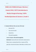 NURS 120&sol; NURS120 Exam 3 Review &vert;  &lpar;Latest 2026&sol; 2027&rpar; Introduction to  Medical Surgical Nursing &vert; 100&percnt;  Verified Questions & Answers &vert; Grade A
