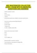 ABC Wastewater Collection Level 3 Exam &ndash; Association of Boards of Certification &ndash; Complete exam material with elaborated questions and answers
