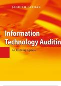 Information Technology Auditing&colon; An Evolving Agenda by Jagdish Pathak &vert; Chapters 1&ndash;10 Complete Solution Manual &vert; A&plus; Study Guide