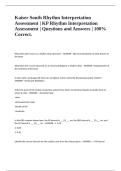 Kaiser South Rhythm Interpretation Assessment &vert; KP Rhythm Interpretation Assessment &vert; Questions and Answers &vert; 100&percnt; Correct&period;