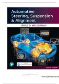 TEST BANK FOR Automotive Steering&comma; Suspension & Alignment&comma; 8th edition by James Halderman ISBN&colon;9780135674642 COMPLETE GUIDE ALL CHAPTERS COVERED 100&percnt; VERIFIED A&plus; GRADE ASSURED &excl;&excl;&excl;&excl;&excl;NEW LATEST UPDATE&excl;&excl;&excl;&excl;