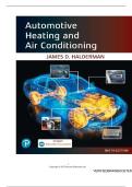 TEST BANK FOR Automotive Heating and Air Conditioning 9th Edition by James Halderman ISBN&colon;978-0135434123 COMPLETE GUIDE ALL CHAPTERS COVERED 100&percnt; VERIFIED A&plus; GRADE ASSURED&excl;&excl;&excl;&excl;&excl;NEW LATEST UPDATE&excl;&excl;&excl;&excl;&excl;