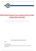 NR565 Week6 Respiratory Protocol Assignment With Complete Solutions 2026 Latest Update 