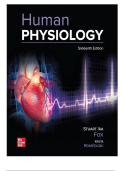 Human Physiology 16th Edition Stuart Fox Test Bank &ndash; Chapter Questions & Answers