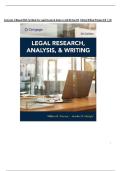 Instructor S Manual With Testbank For Legal Research Analysis And Writing 5th Edition William Putman &lpar;CH 1-16&rpar; 