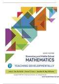 TEST BANK FOR Elementary and Middle School Mathematics&colon; Teaching Developmentally 11th Edition by John Van de Walle&comma; Karen Karp ISBN&colon;978-0136818038 COMPLETE GUIDE ALL CHAPTERS COVERED 100&percnt; VERIFIED A&plus; GRADE ASSURED&excl;&excl;&excl;&excl;NEW LATEST UPDATE&excl;&excl;&excl;&excl;&excl;