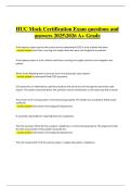 HUC Mock Certification Exam &vert; Verified Practice Questions & Correct Detailed Answers &vert; 2025&sol;2026 A&plus; Grade