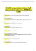MSN 570 Advanced Pathophysiology &lpar;Midterm Study Guide&rpar; &vert; Verified Practice Questions & Correct Detailed Answers &vert; 2025&sol;2026 A&plus; Grade