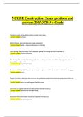 NCCER Construction Exam &vert; Verified Practice Questions & Correct Detailed Answers &vert; 2025&sol;2026 A&plus; Grade
