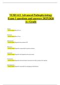 NURS 611 Advanced Pathophysiology Exam 1 &vert; Verified Practice Questions & Correct Detailed Answers &vert; 2025&sol;2026 A&plus; Grade