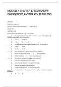 Module 4 Chapter 17&colon; Respiratory Emergencies &vert; Complete Answer Key&comma; Study Guide & Practice Questions &vert; Nursing Exam Prep & Critical Care Resource 2026&sol;2027