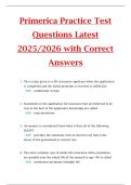 Primerica Practice Test  Questions Latest  2025&sol;2026 with Correct  Answers 