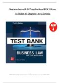 Business Law with UCC Applications &ndash; 16th Edition by Sukys &ndash; Complete Solution Manual &vert; Chapters 1&ndash;34 &vert; Latest Update