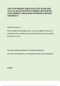 APEA FNP Predictor Exam Test Bank &vert; Verified Questions and Complete Answers