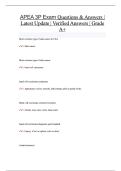 APEA 3P Exam 2025&ndash;2026 &vert; Complete Study Guide with Verified Questions and Answers