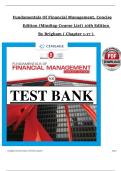 Fundamentals of Financial Management&comma; Concise Edition &ndash; 10th Edition by Brigham &ndash; Complete Test Bank &vert; Chapters 1&ndash;17 &vert; Latest Update