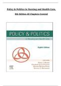 Policy & Politics in Nursing and Health Care &ndash; 8th Edition by Elizabeth Lynne Mason &ndash; Complete Test Bank &vert; Latest Update