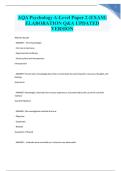AQA Psychology A-Level Paper 2 Exam 2025&ndash;2026 &vert; Verified Questions and Model Answers